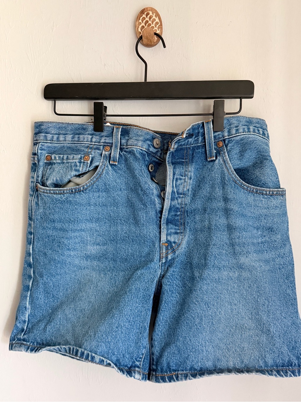Levi's Light Blue Relaxed Denim Shorts